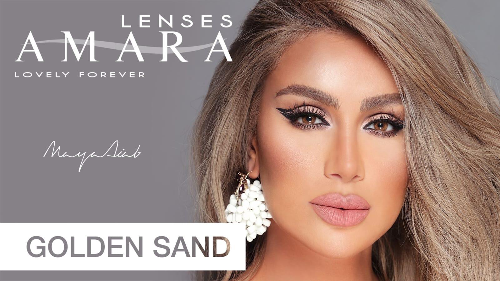  لنز رنگی چشم   Amara Golden Sand