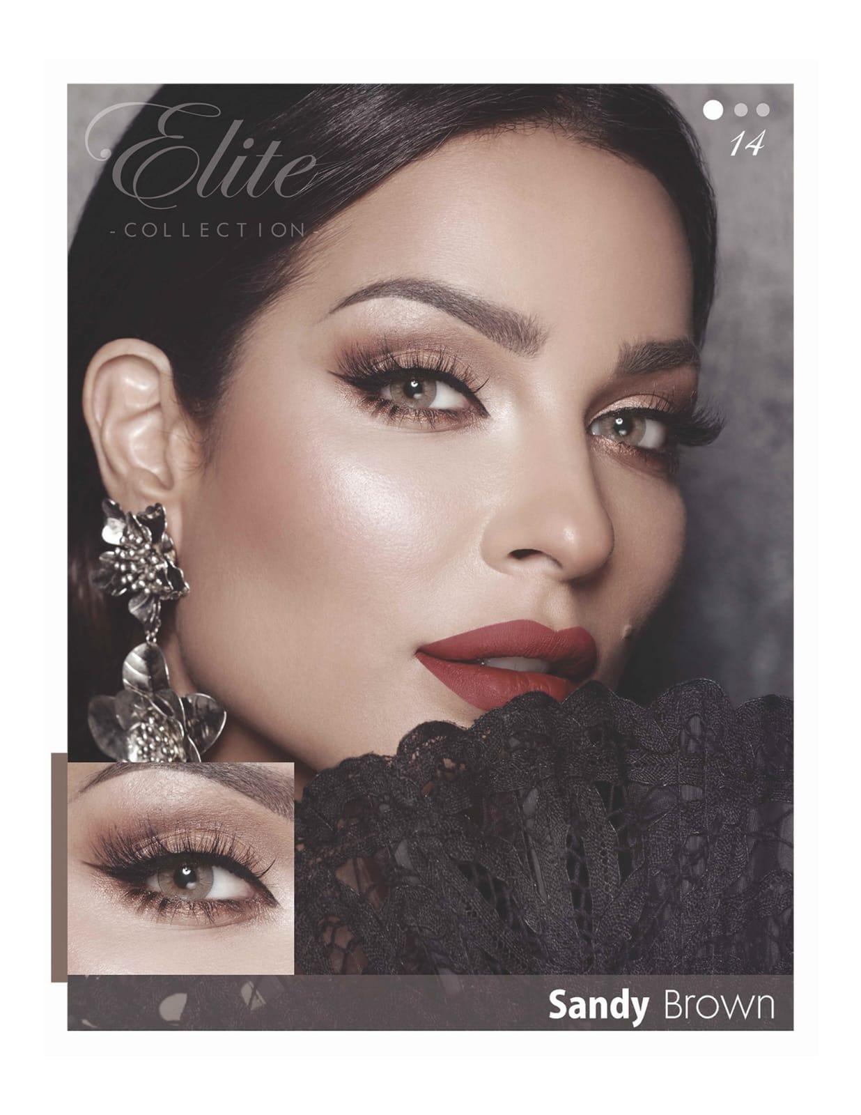  لنز رنگی چشم   Bella Elite Sandy Brown