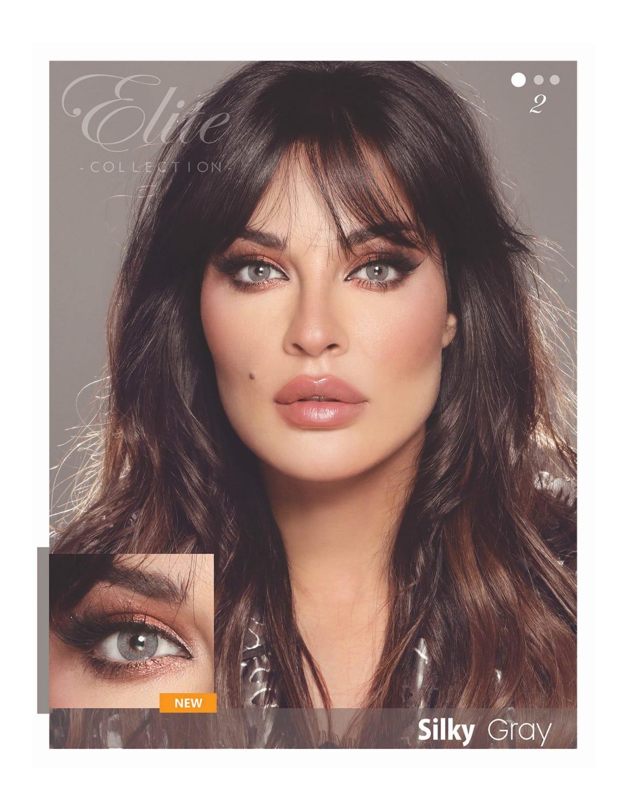  لنز رنگی چشم   Bella Elite Silky Grey