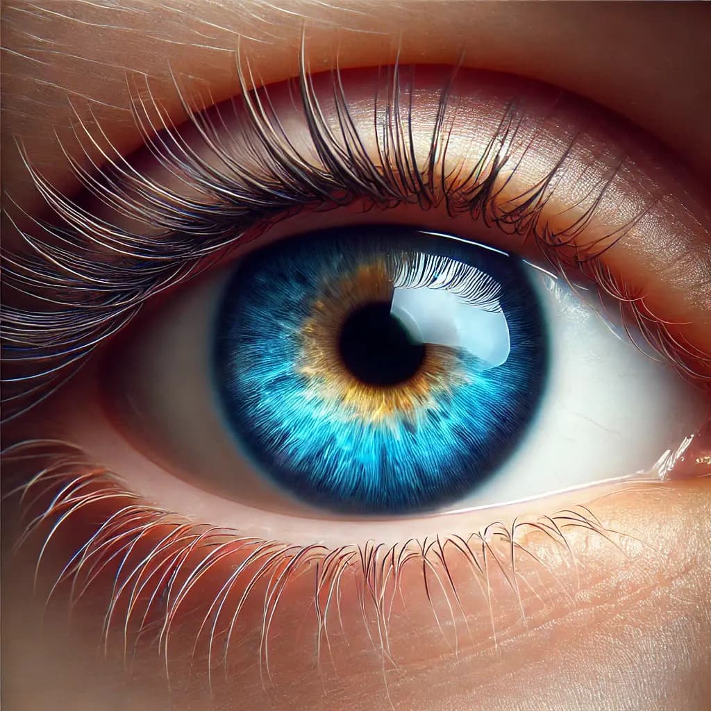 لنز رنگ آبی